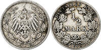 GERMANY - EMPIRE 1/2 Mark Berlin, Silber, S+, KM:17 -