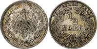 GERMANY - EMPIRE 1/2 Mark Berlin, Silber, SS, KM:17 -