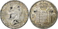 Monaco 5 Francs Rainier III, Silber, SS, KM:141 -