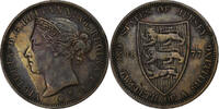 1/12 Shilling 1877 H Jersey Victoria, Bronze, SS, KM:8 SS