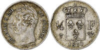Frankreich 1/4 Franc Charles X, Lille, Silber, S+, KM:722.12 -