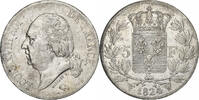 Frankreich 5 Francs Louis XVIII, Louis XVIII, Lille, Silber, S+ -