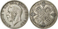 Großbritannien Florin, Two Shillings George V, Silber, SS, KM:834 -