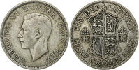 Großbritannien 1/2 Crown George VI, Silber, SS, KM:856 -