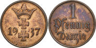 DANZIG Pfennig Berlin, Bronze, VZ, KM:140 -
