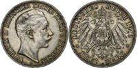 Deutsch Staaten 3 Mark PRUSSIA, Wilhelm II, Berlin, Silber, SS+, KM:527 -