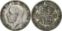 Großbritannien 1/2 Crown George V, London, Silber, SS+, KM:835 -