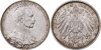 Deutsch Staaten 2 Mark PRUSSIA, Wilhelm II, Berlin, Silber, VZ, KM:533 -