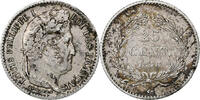 Frankreich 25 Centimes Louis-Philippe, Paris, Silber, S+, KM:755.1 -