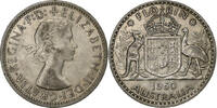 Australien Florin Elizabeth II, Melbourne, Silber, SS, KM:60 -