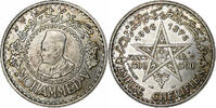 Marokko 500 Francs Mohammed V, Paris, Silber, SS, KM:54 -