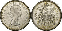 Kanada 50 Cents Elizabeth II, Royal Canadian Mint, Silber, S+, KM:56 -