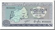 Ruanda 50 Francs Geldschein, 1976-01-01, KM:7c, UNZ -