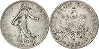 Frankreich 2 Francs Semeuse, Castelsarrasin, Silber, SS, KM:845.2 -