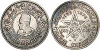 Marokko 500 Francs Mohammed V, Paris, Silber, SS, KM:54 -