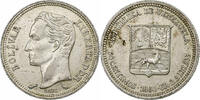 Venezuela 50 Centimos Paris, Silber, SS+, KM:36a -