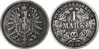 German Empire Mark GERMANY - EMPIRE, Wilhelm I, Berlin, Silber, S+, KM:7 -