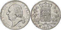 Frankreich 5 Francs Louis XVIII, Bordeaux, Silber, SS, KM:711.7 -