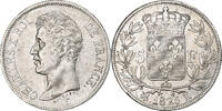 Frankreich 5 Francs Charles X, Bordeaux, Silber, SS, KM:720.7 -