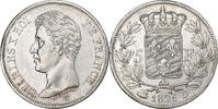 Frankreich 5 Francs Charles X, Lyon, Silber, SS, KM:720.4 -