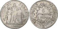 Frankreich 5 Francs Union et Force, Bordeaux, Silber, S, KM:639.5 -