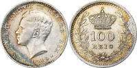 Portugal 100 Reis Manuel II, Silber, VZ, KM:548 -