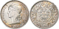 Portugal 10 Centavos Lisbon, Silber, VZ, KM:563 -