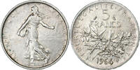 Frankreich 5 Francs Semeuse, Paris, Silber, SS, KM:926 -