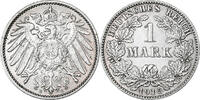 German Empire Mark Wilhelm II, Muldenhütten, Silber, VZ, KM:14 -
