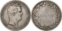 Frankreich 5 Francs Louis-Philippe, Perpignan, Silber, S+, KM:735.11 -