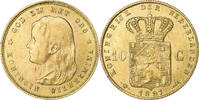 Niederlande 10 Gulden Wilhelmina I, Utrecht, Gold, SS+, KM:118 -