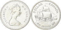 Kanada Dollar Elizabeth II, Royal Canadian Mint, Silber, VZ, KM:124 -