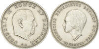Dänemark 10 Kroner Frederik IX, Copenhagen, Silber, UNZ, KM:857 -