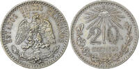 Mexiko 20 Centavos Mexico City, Silber, VZ, KM:438 -