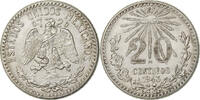 Mexiko 20 Centavos Mexico City, Silber, SS+, KM:438 -