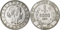 Brasilien 2000 Reis Rio de Janeiro, Silber, SS, KM:526 -