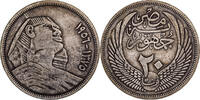Ägypten 20 Piastres Cairo, Silber, SS, KM:384 -