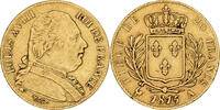 Frankreich 20 Francs Louis XVIII, Louis XVIII, Paris, Gold, SS, KM:706.1 -