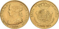Spanien 100 Reales 1862 Madrid Isabel II, Madrid, Gold, VZ, KM:605.1