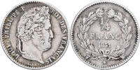Frankreich 1/4 Franc Louis-Philippe, Lille, Silber, SS, KM:740.13 -