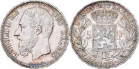 Belgien 5 Francs, 5 Frank Leopold II, Brussels, Silber, VZ+, KM:24 -