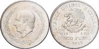 Mexiko 5 Pesos Mexico City, Silber, VZ, KM:467 -