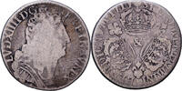 Frankreich 1/4 Ecu aux 3 couronnes Louis XIV, Aix-en-Provence, Silber, S -
