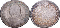 Frankreich Ecu aux branches d'olivier Louis XV, Bordeaux, Silber, S+ -