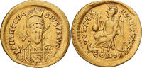 Solidus Roman Empire, Theodosius II, Constantinople, Gold, S+ -
