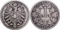 German Empire Mark Wilhelm I, Berlin, Silber, S+, KM:7 -