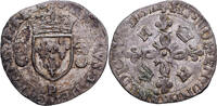 Frankreich Douzain aux croissants Henri II, Dijon, Silber, SS -