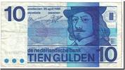 Niederlande 10 Gulden Geldschein, 1968-04-25, KM:91b, SS -