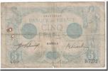 Frankreich 5 Francs Geldschein, 1915-08-16, SGE, Fayette:2.30, KM:70 -