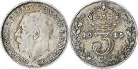 Großbritannien 3 Pence Münze, George V, SS, Silber, KM:813 -